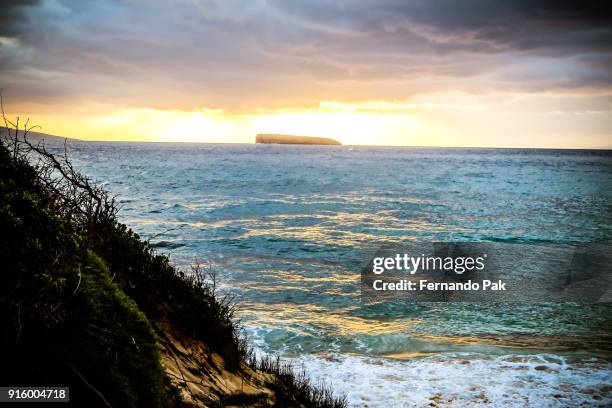 Molokini Crater Sunset In Hawaii High-Res Stock Photo