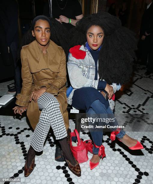 Writers Cipriana Quann and TK Quann attend the Adeam Fashion Show during New York Fashion Week Fall 2018 at Beekman Hotel on February 8, 2018 in New...