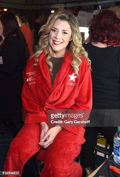 Grace Helbig poses backstage at the Red Dress / Go Red For Women Fashion Show at Hammerstein Ballroom on February 8, 2018 in New York City.