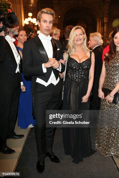 Florian Wess and Sibylle Rauch during the Opera Ball Vienna at Vienna State Opera on February 8, 2018 in Vienna, Austria.