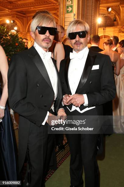 Arnold Wess and Oskar Wess during the Opera Ball Vienna at Vienna State Opera on February 8, 2018 in Vienna, Austria.