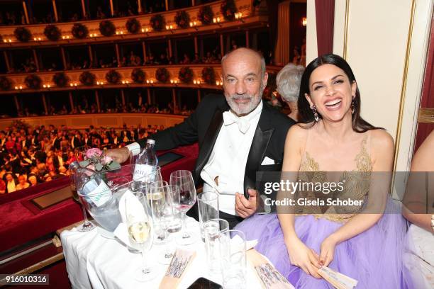 Heiner Lauterbach and his wife Viktoria Lauterbach during the Opera Ball Vienna at Vienna State Opera on February 8, 2018 in Vienna, Austria.