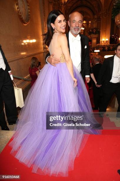 Viktoria Lauterbach and her husband Heiner Lauterbach during the Opera Ball Vienna at Vienna State Opera on February 8, 2018 in Vienna, Austria.