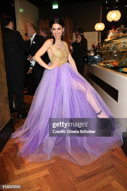 Viktoria Lauterbach during the reception of Opera Ball Vienna at Le Meridien Hotel on February 8, 2018 in Vienna, Austria.