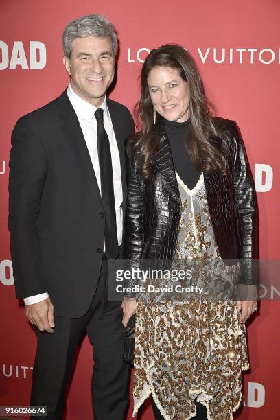 Michael Govan and Katherine Ross attend the Jasper Johns: 'Something Resembling Truth' opening reception at The Broad on February 8, 2018 in Los...