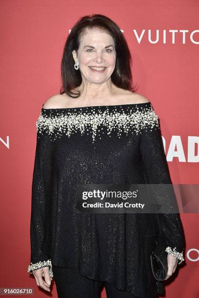 Sherry Lansing attends the Jasper Johns: 'Something Resembling Truth' opening reception at The Broad on February 8, 2018 in Los Angeles, California.