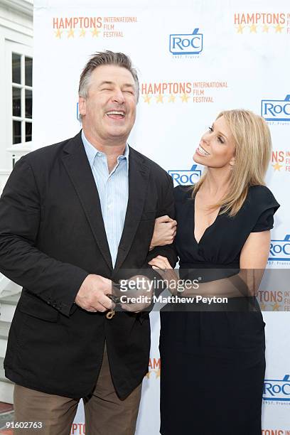 Actor Alex Baldwin and director Cheryl Hines arrive at the afterparty for the 17th annual Hamptons International Film Festival premiere of "Serious...