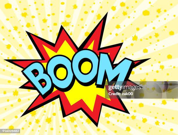 boom effect - retro comic background stock illustrations