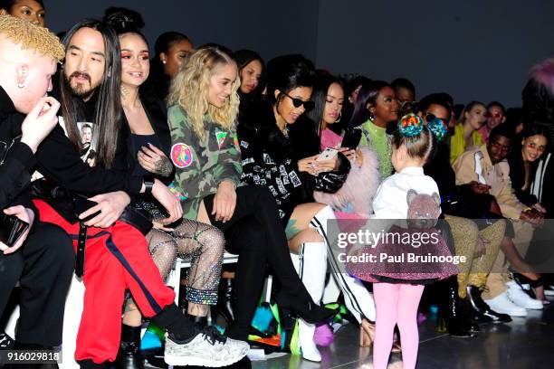 Cardi B attends Jeremy Scott - Front Row - during New York Fashion Week: The Shows at Spring Studios on February 8, 2018 in New York City.