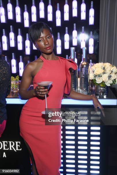 Deddeh Howard celebrates with Belvedere Vodka at The Santa Barbara International Film Festival at Arlington Theatre on February 8, 2018 in Santa...