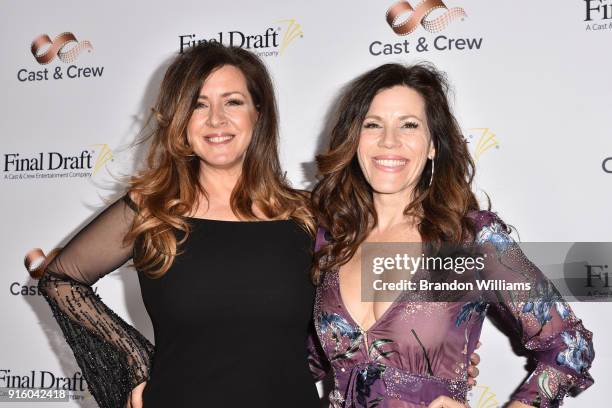 Actors Joely Fisher and Tricia Leigh Fisher attend the 13th Annual Final Draft Awards at Paramount Theatre on February 8, 2018 in Hollywood,...