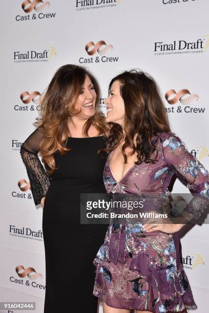Actors Joely Fisher and Tricia Leigh Fisher attend the 13th Annual Final Draft Awards at Paramount Theatre on February 8, 2018 in Hollywood,...