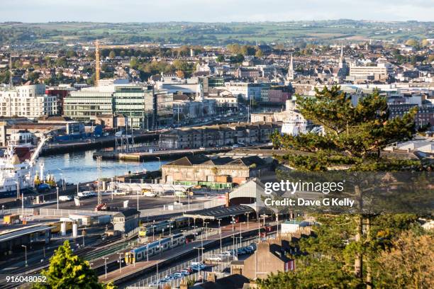 elevated view of cork city - cork tree bildbanksfoton och bilder