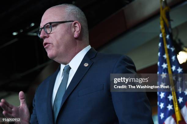 Congressman Joseph Crowley speaks during a press conference at the United States Capitol on Wednesday February 07, 2018 in Washington, DC.