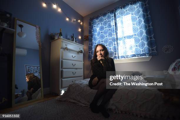 Marisa Licandro, age 22, is seen at her home in Brooklyn, NY. She currently works as a server at Roman's restaurant. When she was a student at...