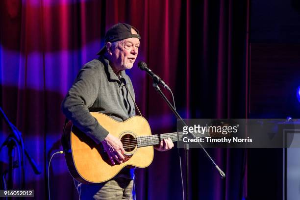 Rusty Young performs during an evening with Rusty Young from Poco at The GRAMMY Museum on February 8, 2018 in Los Angeles, California.