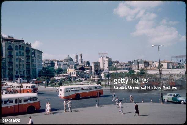 Street Scene and Cityscape, Istanbul, Turkey, 1959.