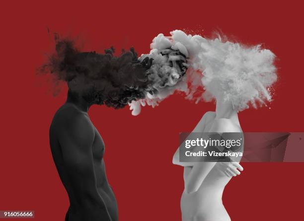 metaphorical relations between the man and woman - penetrating stock pictures, royalty-free photos & images