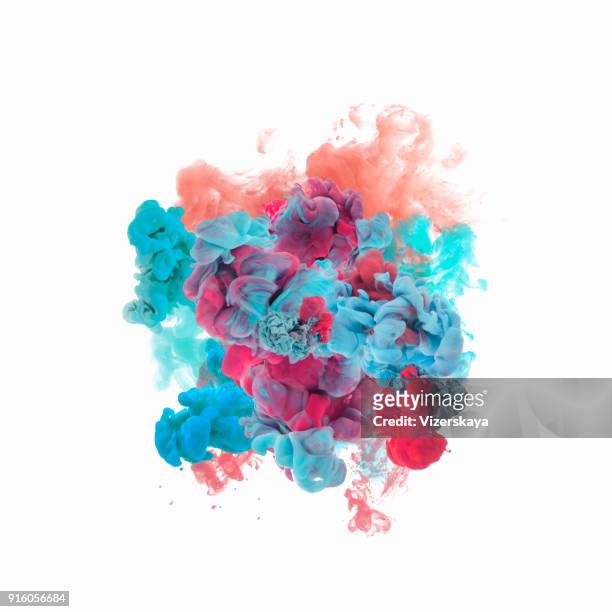 kleur inkt in water - color image stockfoto's en -beelden