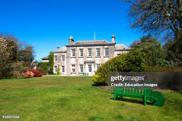 18Th Century Georgian Manor House Near Truro In Cornwall, England, Britain, Uk.