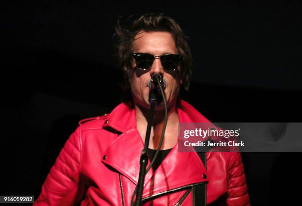 Musician Lucas Asher of Faulkner performs at the Faulkner Album Release Show at The Peppermint Club on February 8, 2018 in Los Angeles, California.