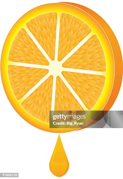 orange juice - big mandarin stock illustrations