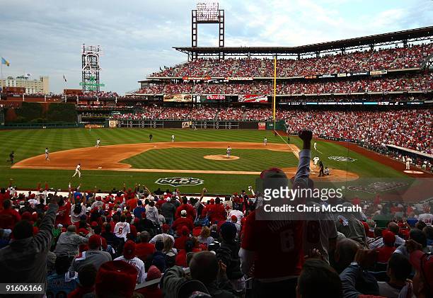 Jayson Werth of the Philadelphia Phillies hits a solo home run in the bottom of the eighth inning against the Colorado Rockies in Game Two of the...