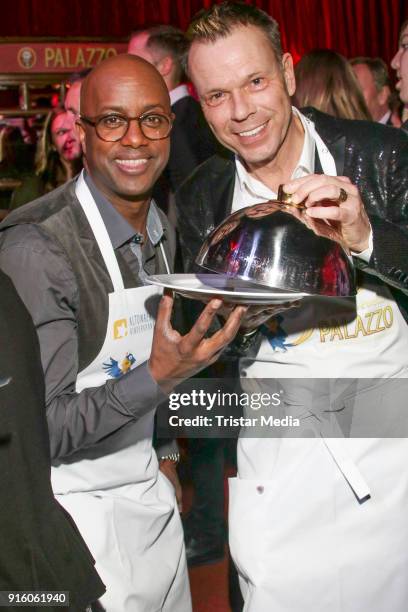 Yared Dibaba and Ulf Ansorge during the Poletto Palazzo Charity Event on February 8, 2018 in Hamburg, Germany.