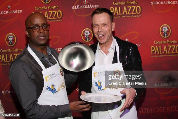 Yared Dibaba and Ulf Ansorge during the Poletto Palazzo Charity Event on February 8, 2018 in Hamburg, Germany.