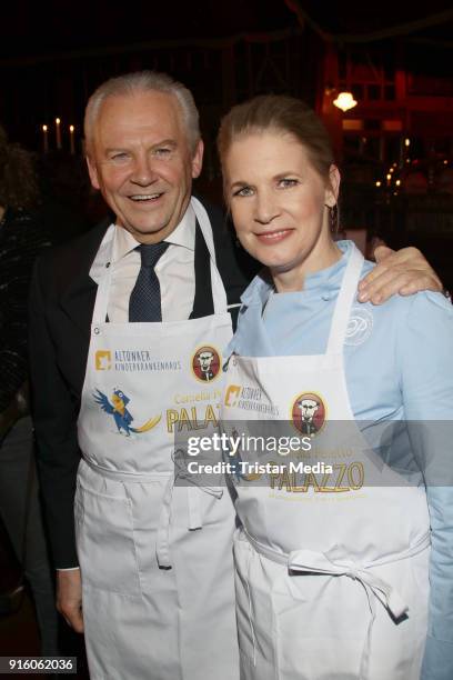 Ruediger Grube and Cornelia Poletto during the Poletto Palazzo Charity Event on February 8, 2018 in Hamburg, Germany.