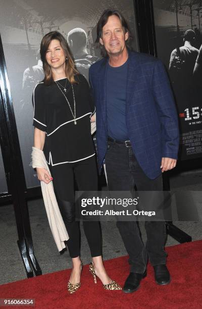 Actor Kevin Sorbo and wife Sam Sorbo arrive for the Premiere Of Warner Bros. Pictures' "The 15:17 To Paris" held at Steven J. Ross Theater/Warner...