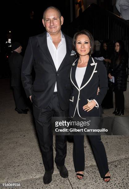 Executive Group President, The Estee Lauder Companies Inc, John Demsey and Correspondent, Alina Cho are seen arriving to Tom Ford Women's Fall/Winter...