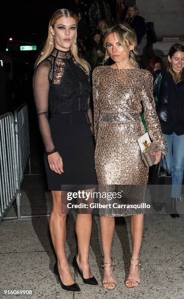 Model Nina Agdal and Erica Pelosini are seen arriving to Tom Ford Women's Fall/Winter 2018 fashion show during New York Fashion Week at Park Avenue...