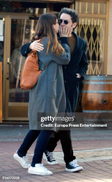 Gustavo Dudamel, Maria Valverde are seen on January 4, 2018 in Madrid, Spain.