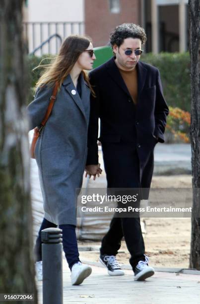 Gustavo Dudamel, Maria Valverde are seen on January 4, 2018 in Madrid, Spain.