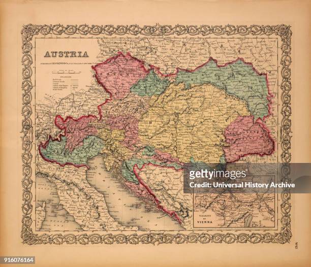 Map of Austria, 1855.