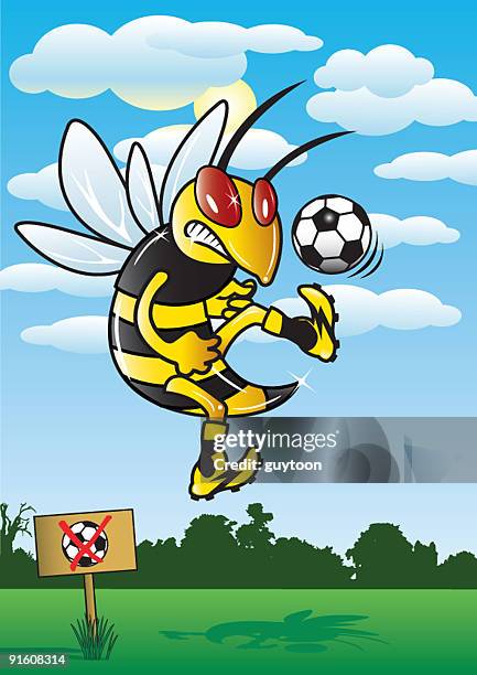 soccer hornet - five a side football stock illustrations