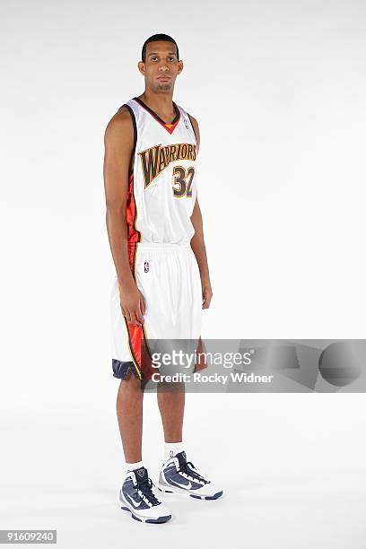 Brandan Wright of the Golden State Warriors poses for a portrait during 2009 NBA Media Day on September 28, 2009 at Oracle Arena in Oakland,...