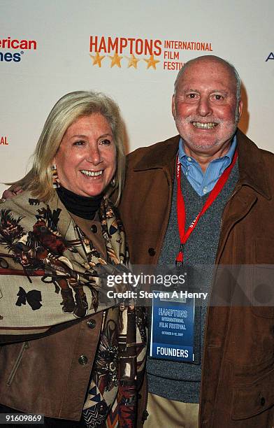 Nina Lynne and Michael Lynne attend the 17th annual Hamptons International Film Festival premiere of "The Greatest" at Guild Hall on October 8, 2009...