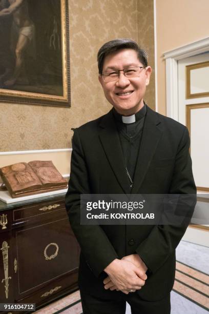 Cardinal Luis Antonio Tagle, archbishop of Manila and president of Caritas Internationalis during the press conference for the inauguration of the...