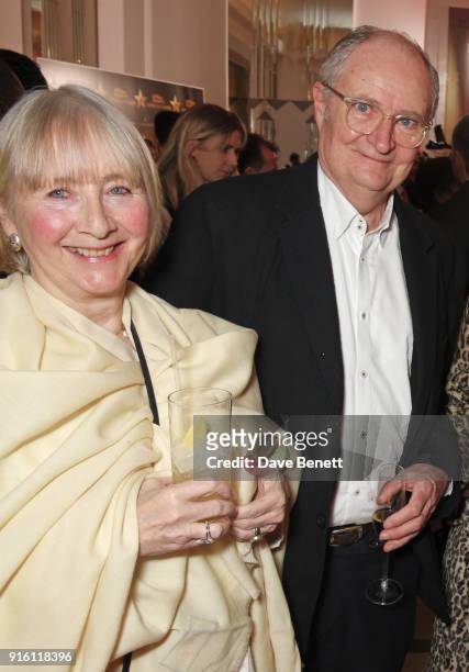 Gemma Jones and Jim Broadbent attend a drinks reception at the London Evening Standard British Film Awards 2018 at Claridge's Hotel on February 8,...