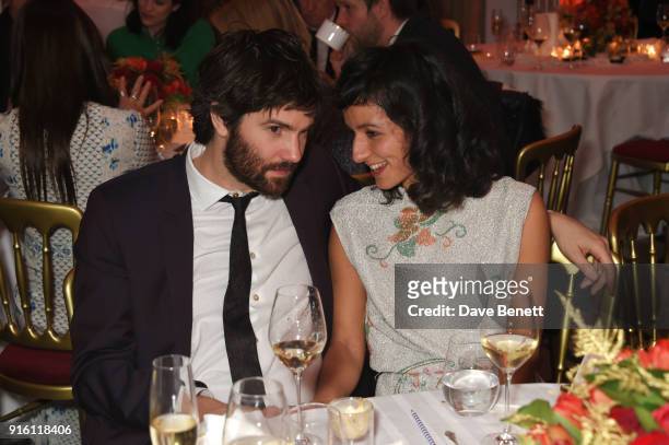 Jim Sturgess and Dina Mousawi attend the London Evening Standard British Film Awards 2018 at Claridge's Hotel on February 8, 2018 in London, England.