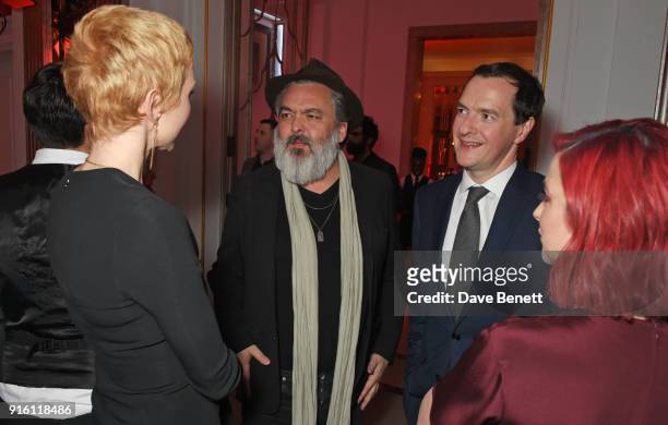 Dame Kristin Scott Thomas, winner of the Best Actress award for "The Party", Jez Butterworth, George Osborne, editor of the London Evening Standard,...