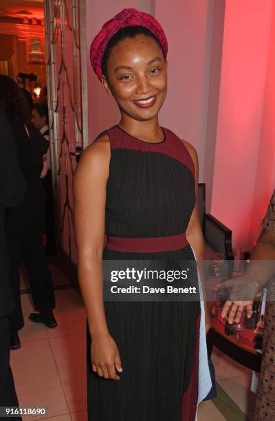 Rungano Nyoni attends a drinks reception at the London Evening Standard British Film Awards 2018 at Claridge's Hotel on February 8, 2018 in London,...