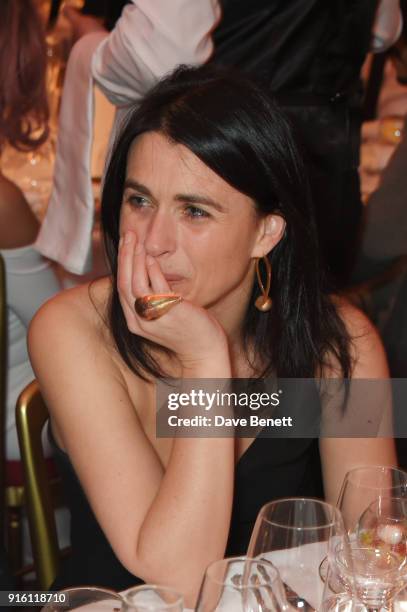 Emily Sheffield attends a drinks reception at the London Evening Standard British Film Awards 2018 at Claridge's Hotel on February 8, 2018 in London,...