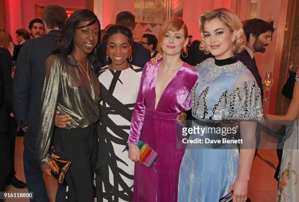 Nikki Amuka-Bird, Pippa Bennett-Warner, Emily Beecham and Stefanie Martini attend a drinks reception at the London Evening Standard British Film...