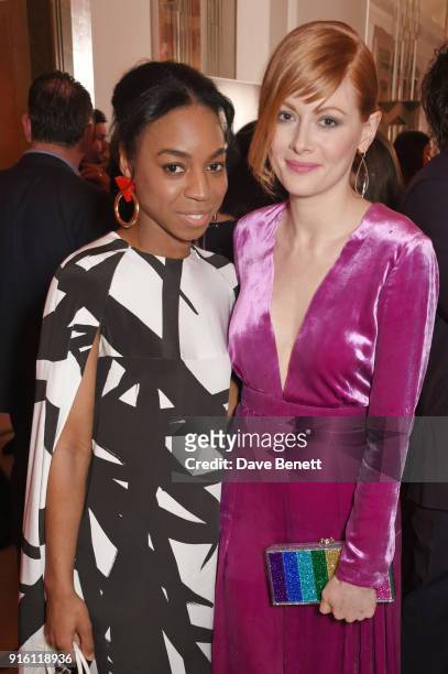 Pippa Bennett-Warner and Emily Beecham attend a drinks reception at the London Evening Standard British Film Awards 2018 at Claridge's Hotel on...