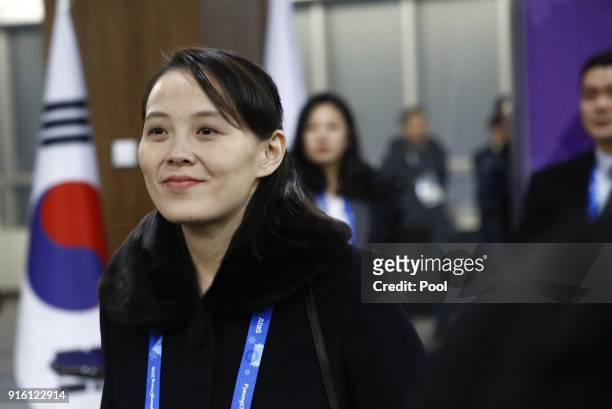 Kim Yo Jong, sister of North Korean leader Kim Jong Un, arrives at the opening ceremony of the PyeongChang 2018 Winter Olympic Games at PyeongChang...