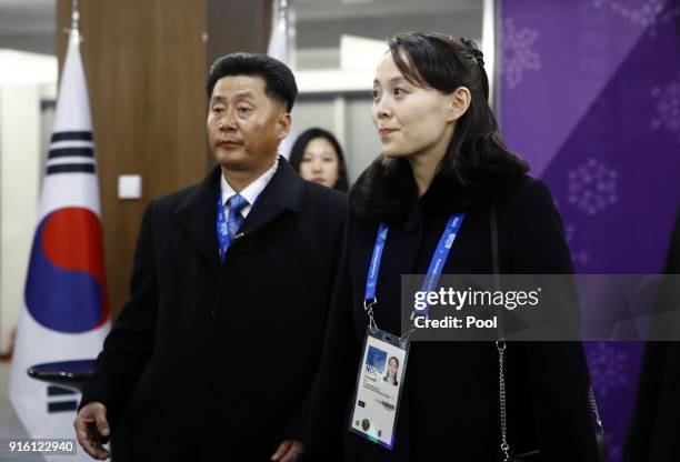 Kim Yo Jong, right, sister of North Korean leader Kim Jong Un, arrives at the opening ceremony of the PyeongChang 2018 Winter Olympic Games at...