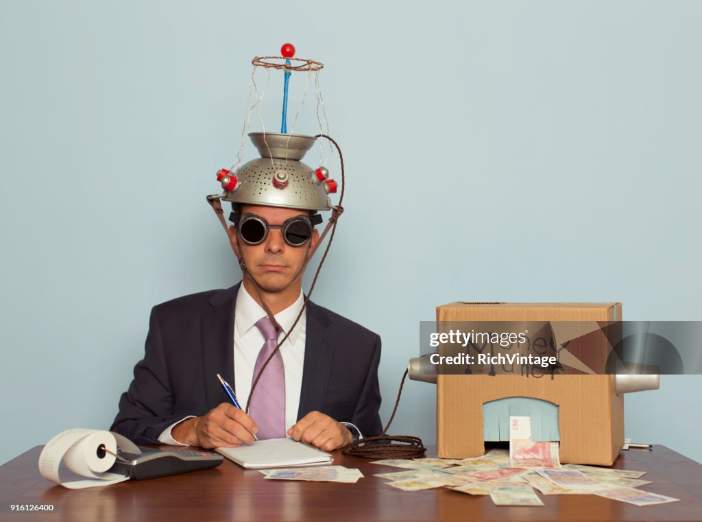 Businessman Making Pound Sterling